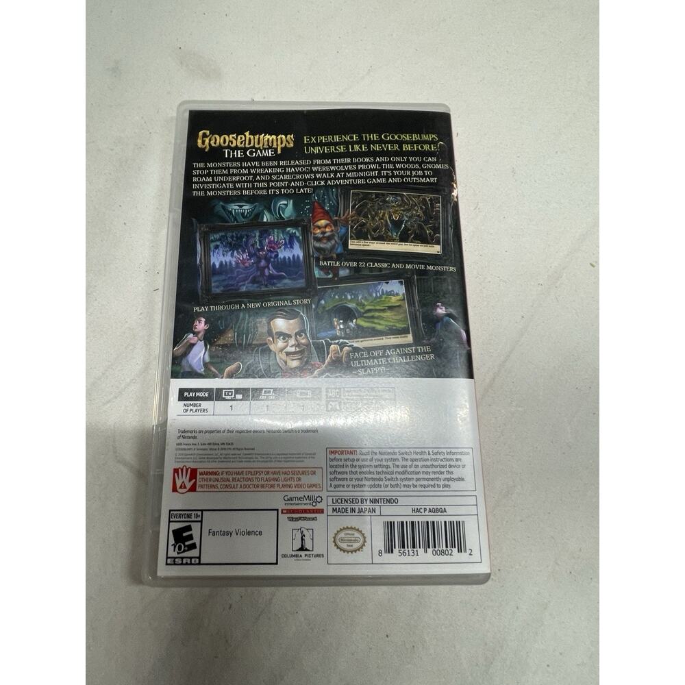Goosebumps The Game - Nintendo Switch USED CIB Tested And Working - Picture 4 of 8